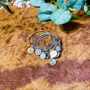 Bundle of Silver and Gold Charm Bracelets